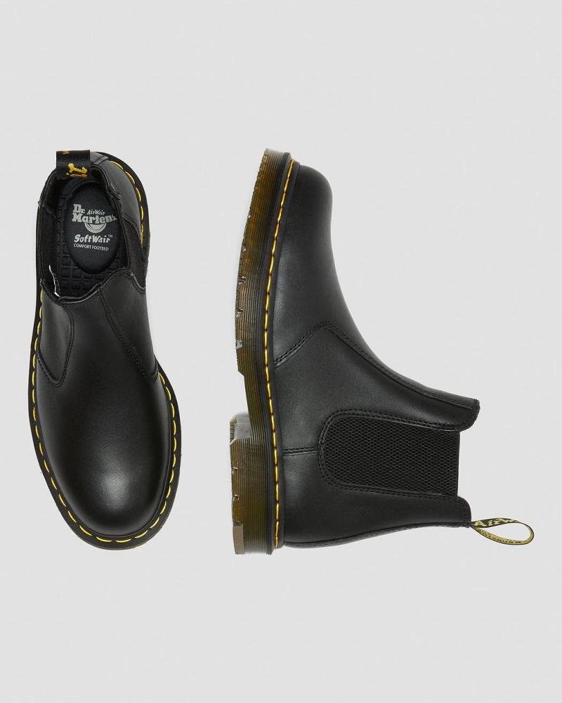 Men's Dr Martens 2976 Slip Resistant Leather Ankle Boots Black | AU 425RVD